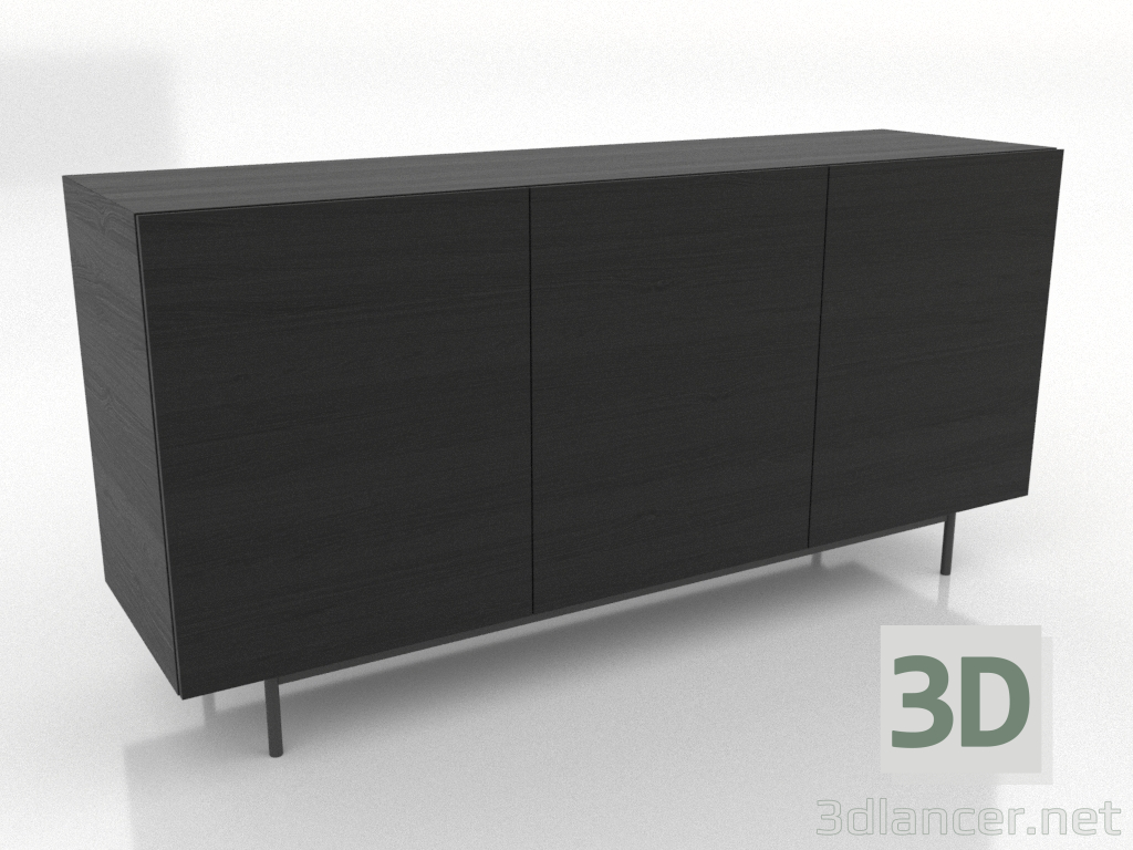 modèle 3D Commode 1 1600 mm (noir RAL 9005) - preview modèle 3D Commode 1 1600 mm (noir RAL 9005) - preview