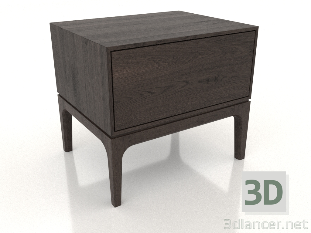 modello 3D Comodino FARGO 1 cassetto (rovere scuro) - anteprima