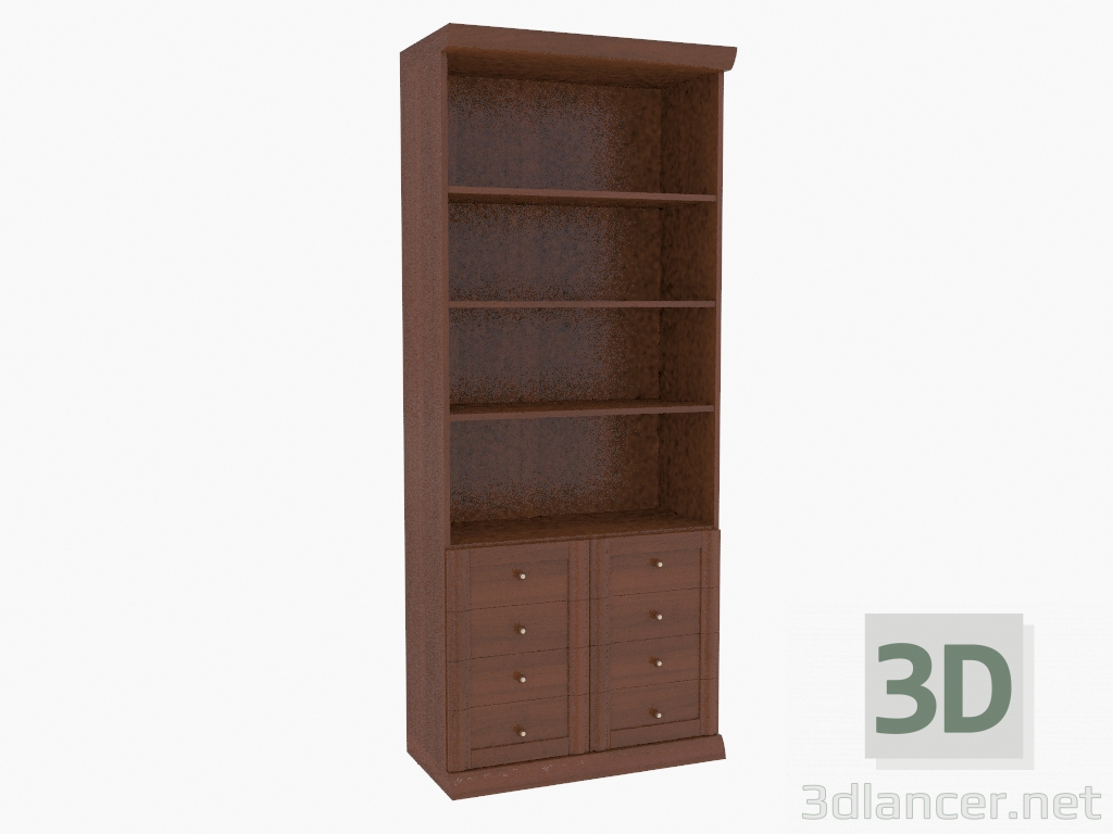 3d model Cabinet with open shelves (261-07) - preview