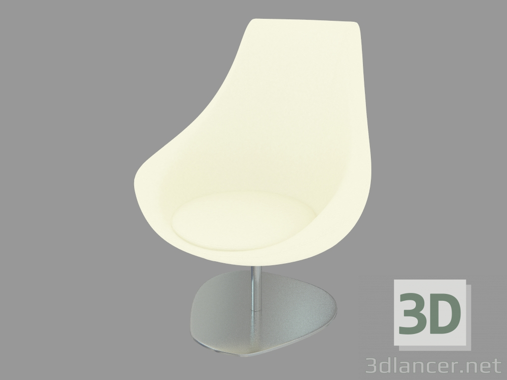 3d model Leather upholstered armchair - preview