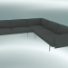 Modelo 3d Contorno do sofá de canto (Remix 163, alumínio polido) - preview