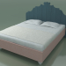 3 डी मॉडल डबल बेड (80 ई, नीला) - पूर्वावलोकन