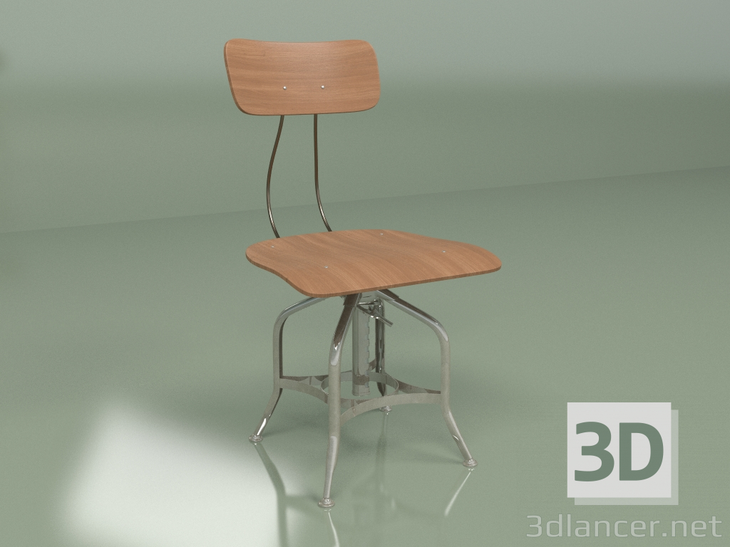 modello 3D Sedia Toledo (marrone, nichel) - anteprima