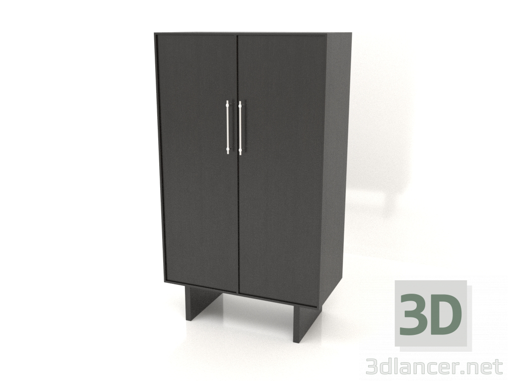 3D Modell Kleiderschrank B 02 (800x400x1400, Holz schwarz) - Vorschau