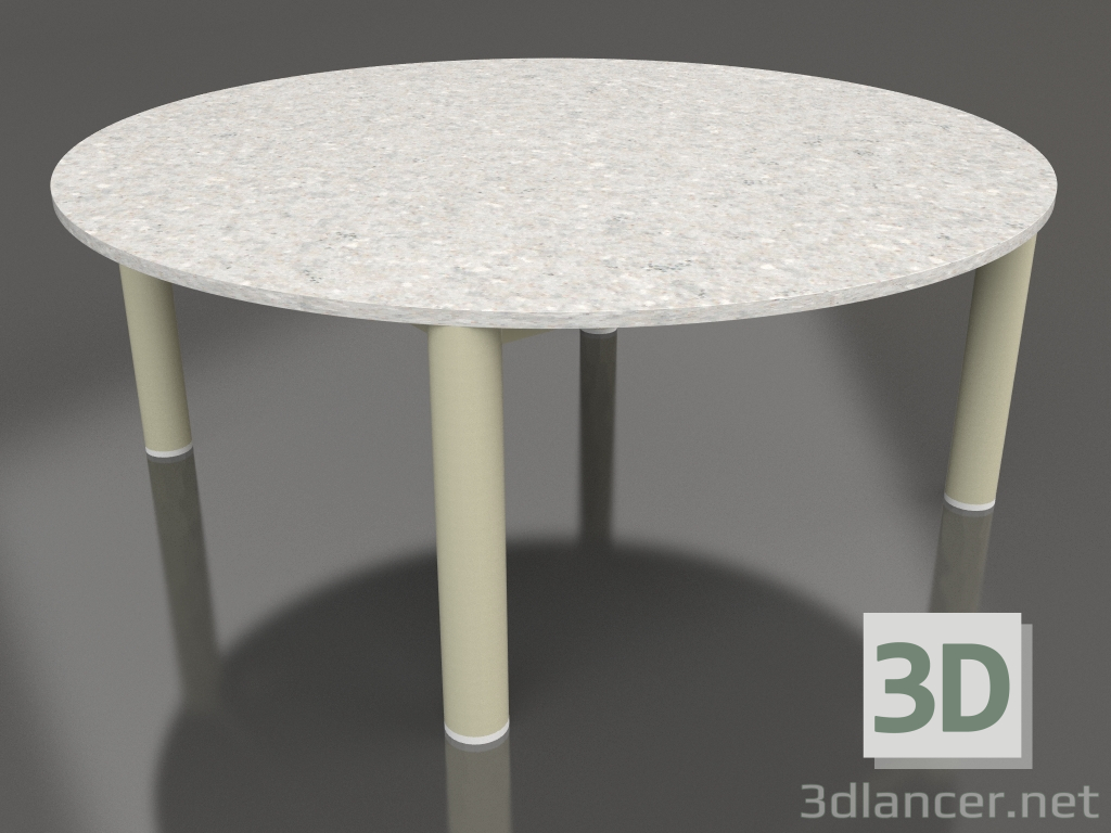 3d model Coffee table D 90 (Gold, DEKTON Sirocco) - preview