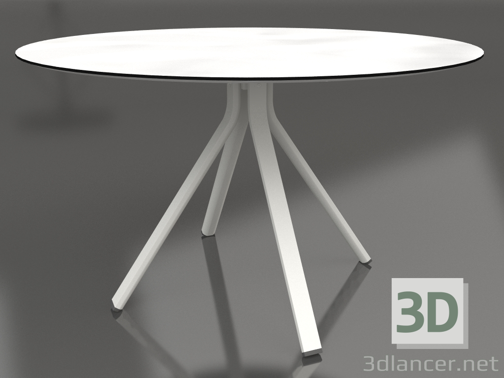 3d model Round dining table on column leg Ø120 (Agate gray) - preview