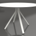 modèle 3D Table à manger ronde sur pied colonne Ø120 (Gris agate) - preview