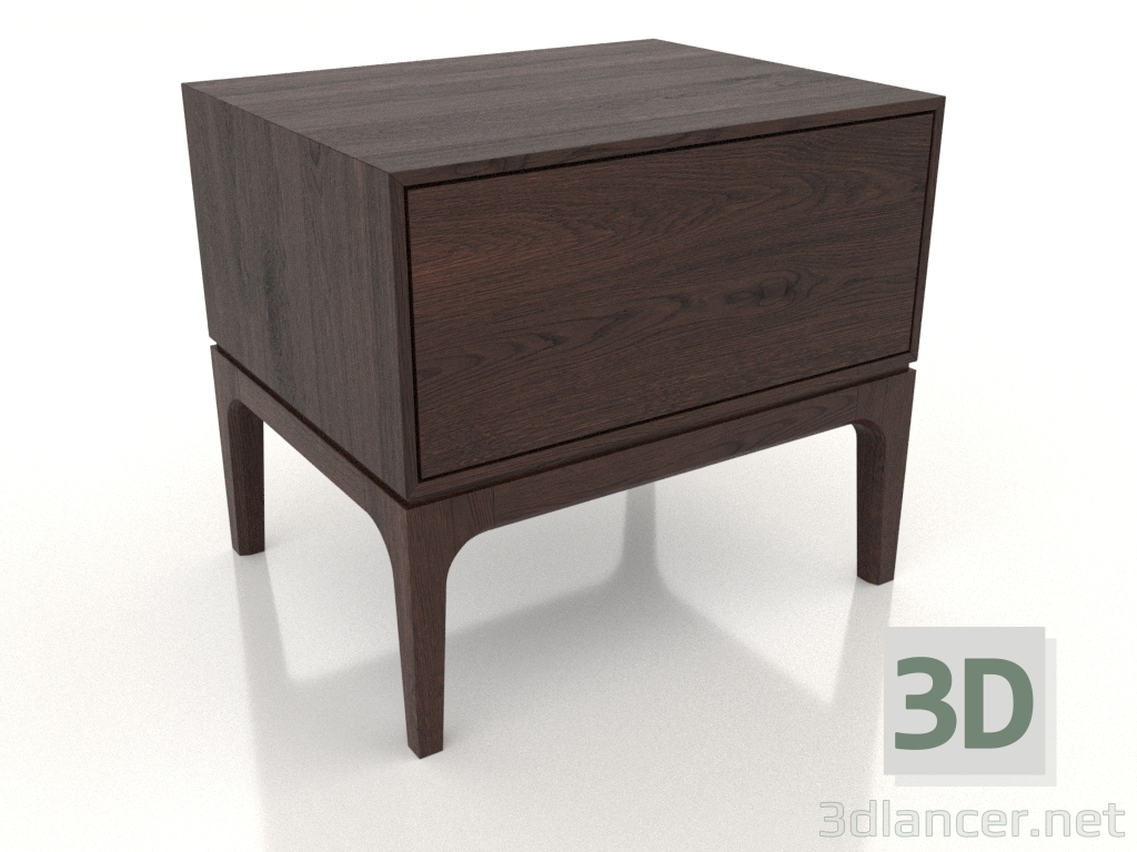 Modelo 3d Mesa de cabeceira FARGO 1 gaveta (carvalho wengué) - preview