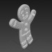 3d Gingerbread Man model buy - render