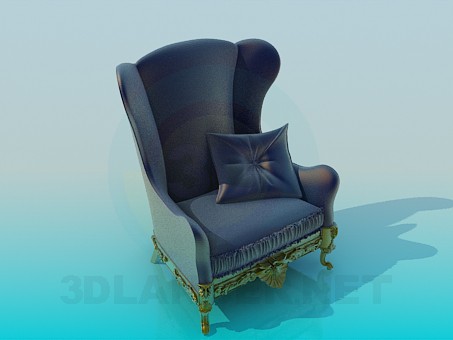 3d модель Антикварное кресло – превью