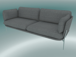 Sofa Sofa (LN3.2, 84 x 220 H 75 cm, verchromte Beine, Hot Madison 724)