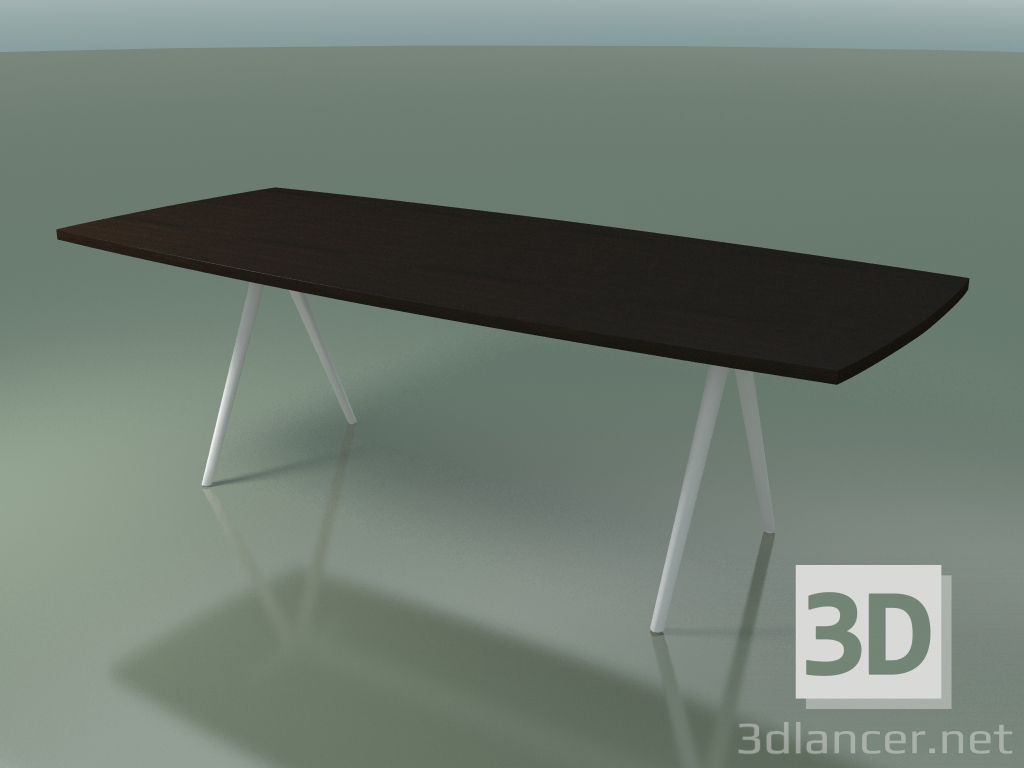 3d model Soap-shaped table 5434 (H 74 - 100x240 cm, 180 ° legs, veneered L21 wenge, V12) - preview