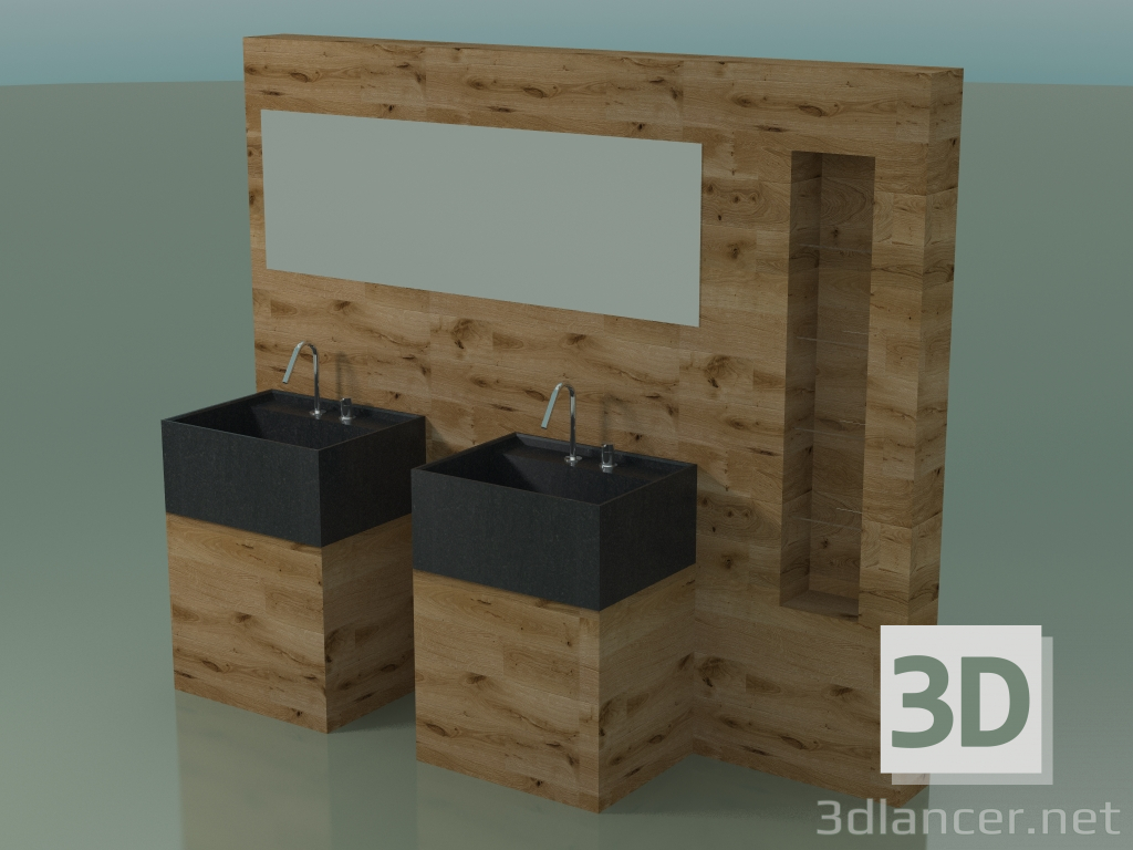 modello 3D Sistema arredo bagno (D05) - anteprima