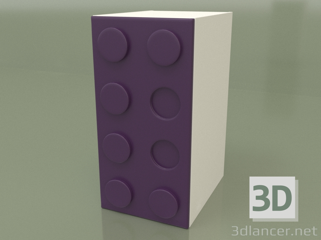 3d model Single wing cabinet (Ametist) - preview