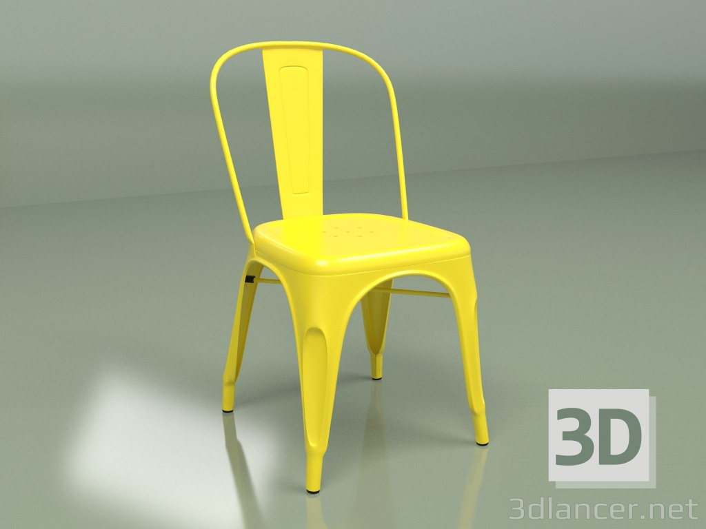 modèle 3D Chaise Marais Color (jaune) - preview