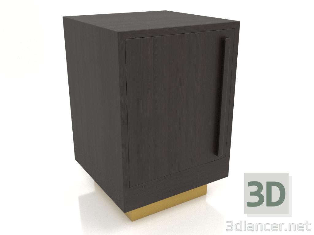 modello 3D Comodino TM 04 (400x400x600, legno marrone scuro) - anteprima