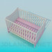 3d model Crib in the nursery - preview