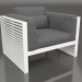 3d model Lounge chair with a high back (White) - preview
