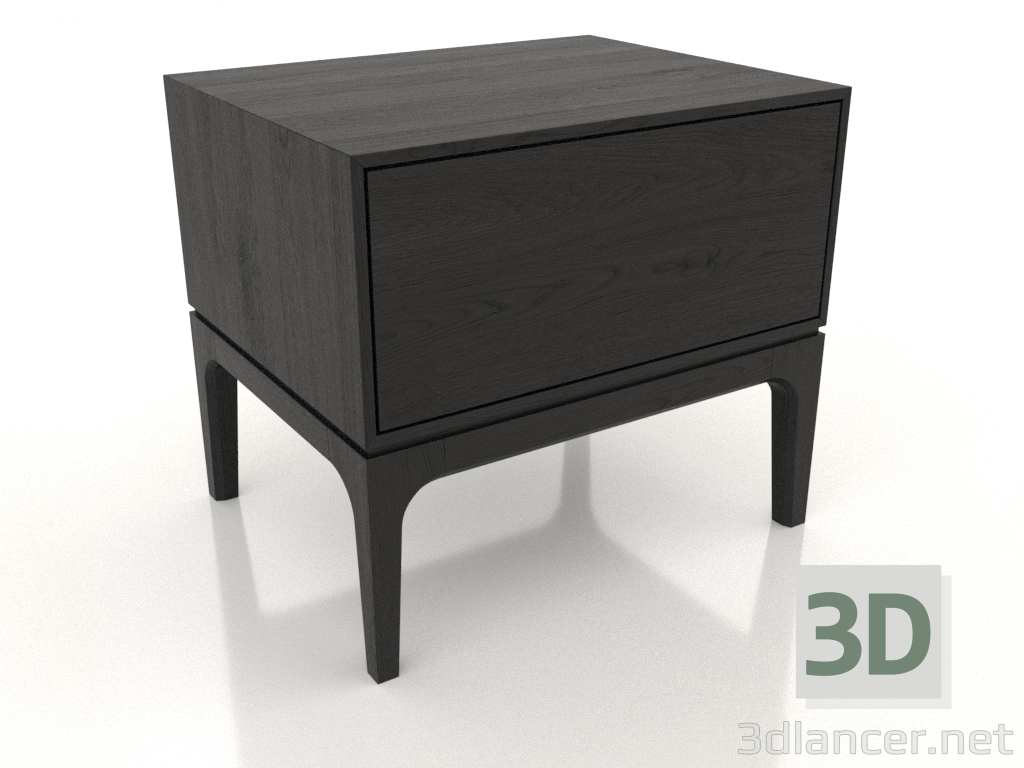 modello 3D Comodino FARGO 1 cassetto (rovere nero) - anteprima