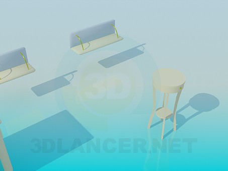 modelo 3D Escritorio, estanterias, mesa con compartimiento de almacenaje - escuchar modelo 3D Escritorio, estanterias, mesa con compartimiento de almacenaje - escuchar