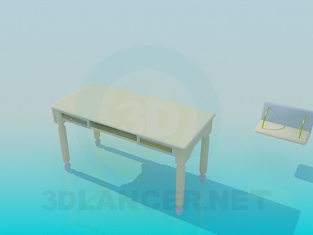 modelo 3D Escritorio, estanterias, mesa con compartimiento de almacenaje - escuchar modelo 3D Escritorio, estanterias, mesa con compartimiento de almacenaje - escuchar