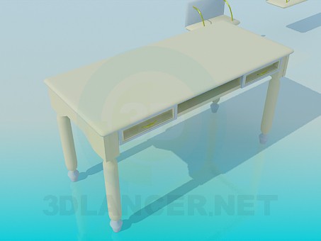 modelo 3D Escritorio, estanterias, mesa con compartimiento de almacenaje - escuchar modelo 3D Escritorio, estanterias, mesa con compartimiento de almacenaje - escuchar