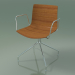3D Modell Stuhl 0357 (drehbar, mit Armlehnen, ohne Polsterung, Teak-Effekt) - Vorschau