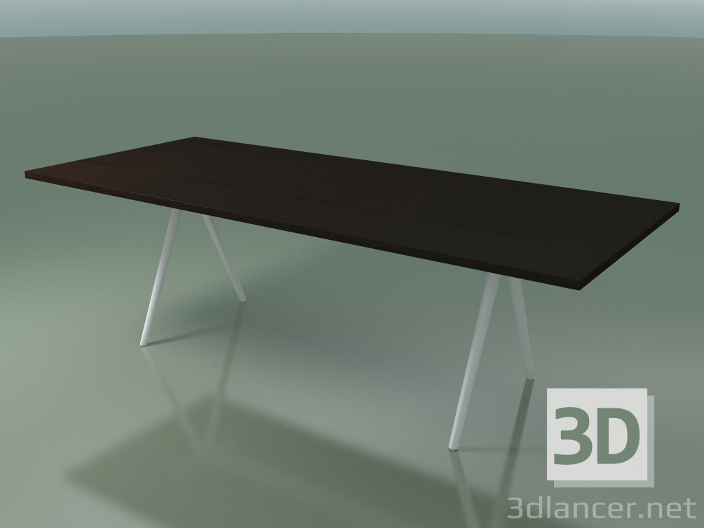 modello 3D Tavolo rettangolare 5434 (H 74 - 100x240 cm, gambe 180 °, impiallacciato L21 wengè, V12) - anteprima
