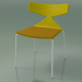 3D Modell Stapelbarer Stuhl 3710 (4 Metallbeine, mit Kissen, Gelb, V12) - Vorschau