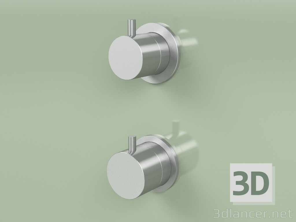 3D Modell Thermostatmischer-Set mit 1 Absperrventil (12 48, AS) - Vorschau