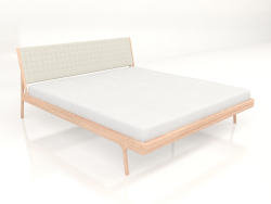 Ліжко двоспальне Fawn зі світлим узголів'ям 180Х200