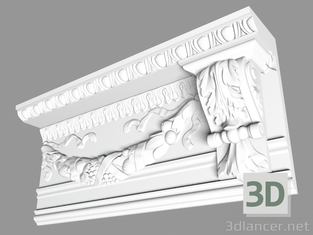 3D modeli Kalıplı saçak (КФ59) - önizleme