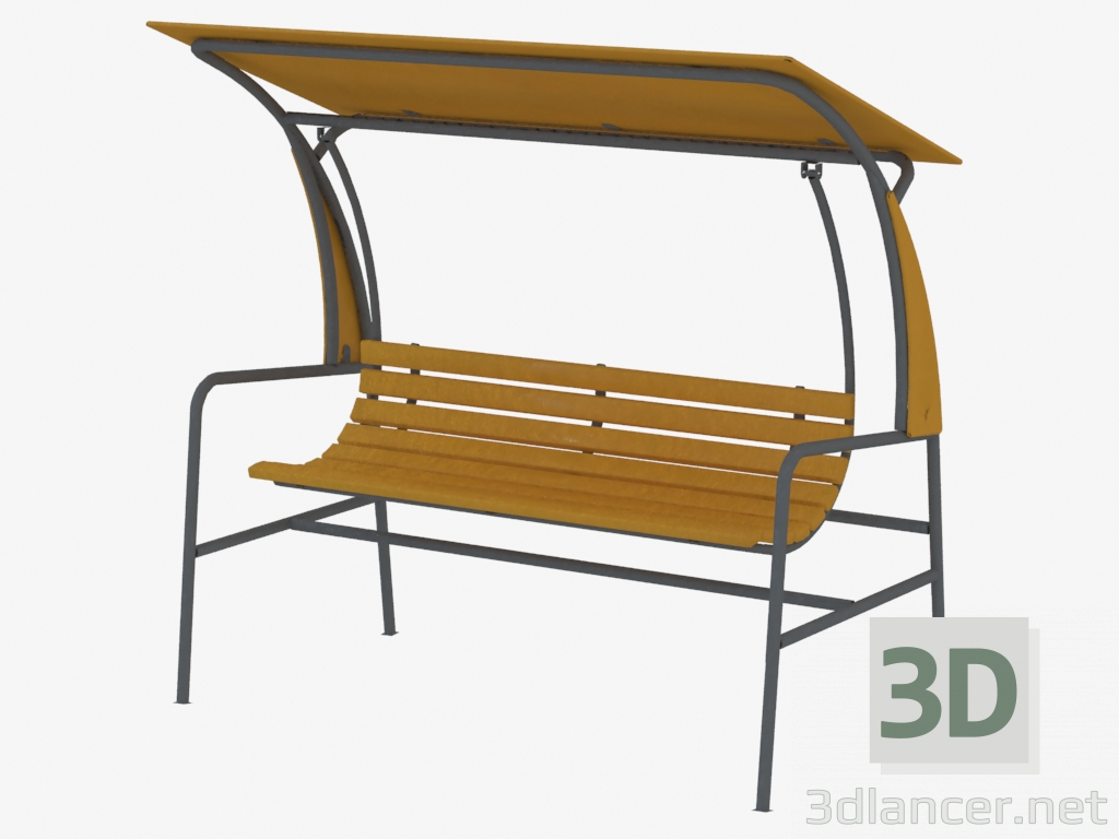 3D Modell Sofa Schaukel (mit Baldachin) (8036) - Vorschau
