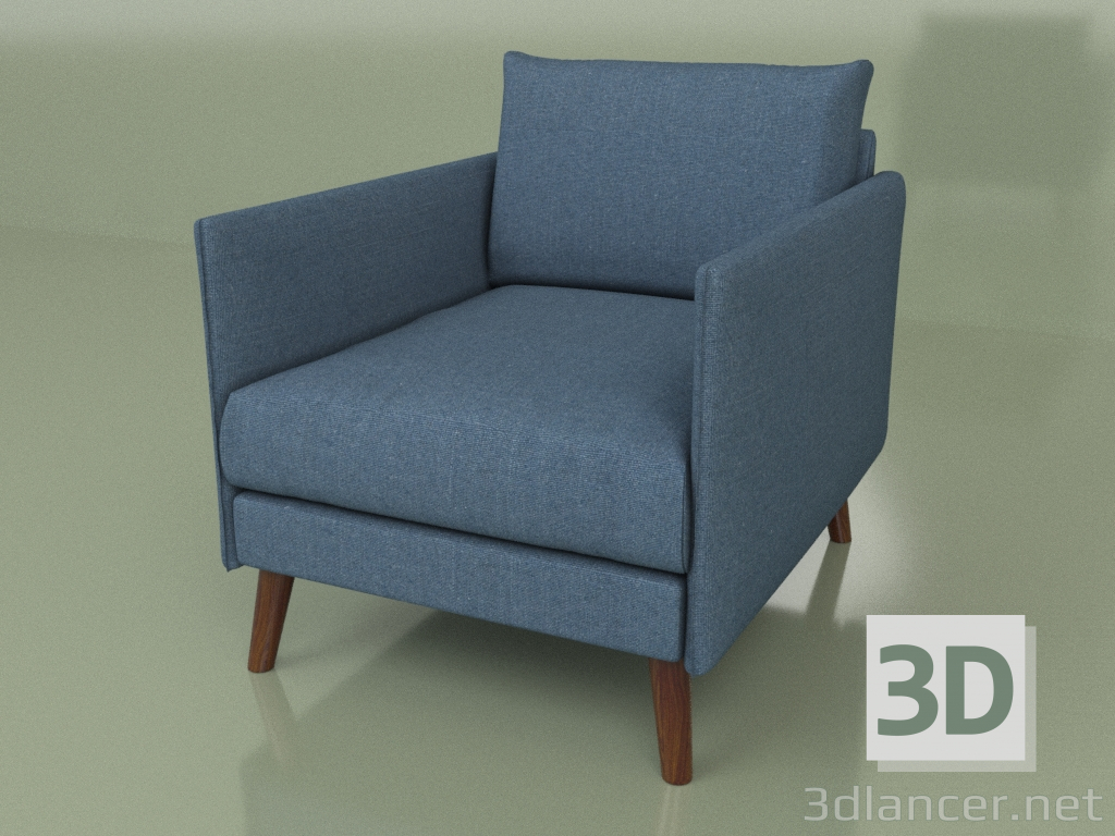 modèle 3D Canapé simple avec pieds en bois Cumulus - preview