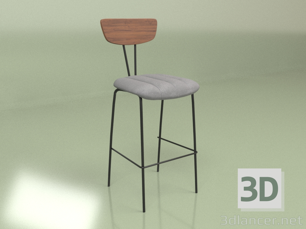 3d модель Барний стілець Apel (сірий) – превью