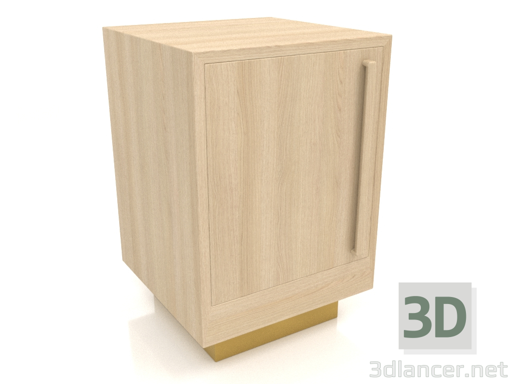 modello 3D Comodino TM 04 (400x400x600, legno bianco) - anteprima