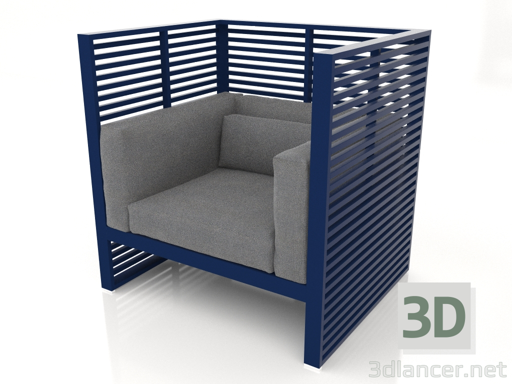 3d model Armchair Normando (Night blue) - preview