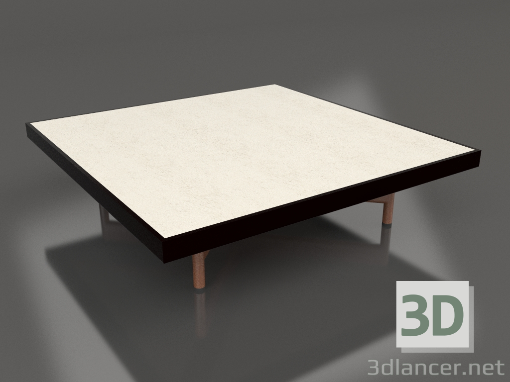3d модель Квадратний журнальний столик (Black, DEKTON Danae) – превью