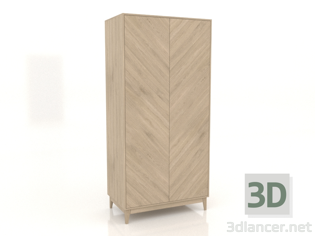 3d модель Шкаф LEMAR 2 двери 1050х600х2200 мм (освещенный дуб) – превью