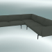3D modeli Köşe kanepe Anahat (Fiord 961, Siyah) - önizleme