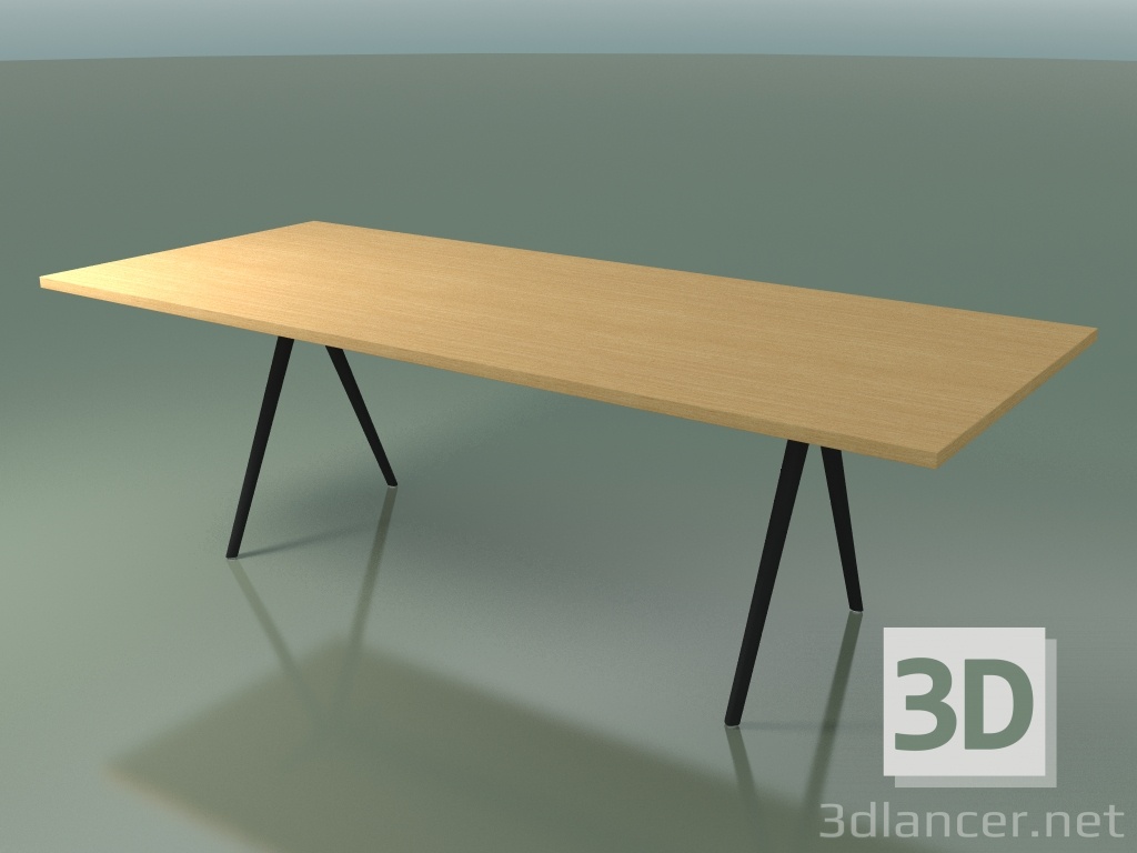 3d model Rectangular table 5434 (H 74 - 100x240 cm, legs 180 °, veneered L22 natural oak, V44) - preview