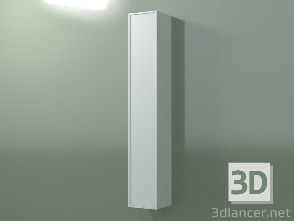 3D Modell Wandschrank mit 1 Tür (8BUAECD01, 8BUAECS01, Gletscherweiß C01, L 24, P 24, H 144 cm) - Vorschau