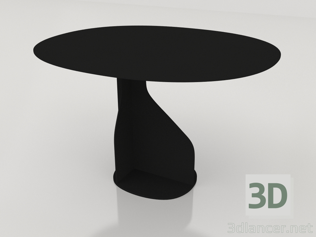 modello 3D Tavolino basso Plane S (Nero) - anteprima