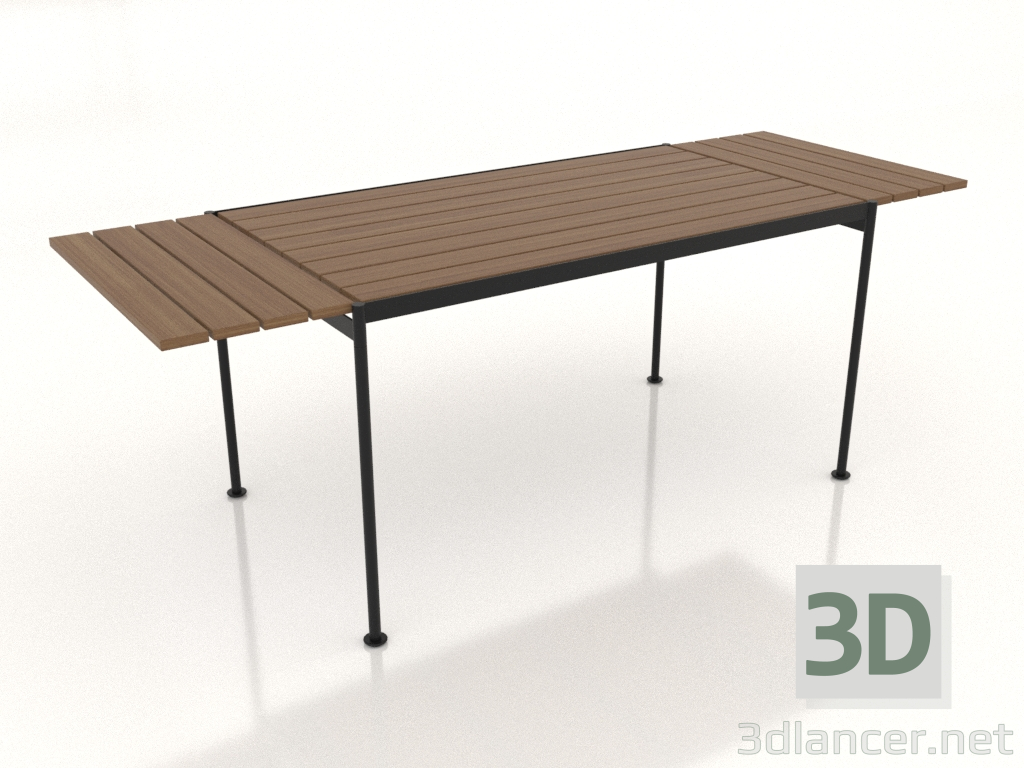 3D Modell Esstisch 140x80 cm (ausgezogen) - Vorschau
