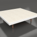 modello 3D Tavolino quadrato (Bianco, DEKTON Danae) - anteprima