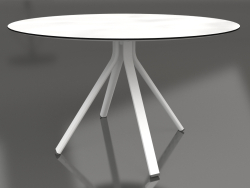 Runder Esstisch auf Säulenbein Ø120 (Weiß)
