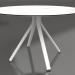 modello 3D Tavolo da pranzo rotondo su gamba colonna Ø120 (Bianco) - anteprima