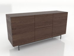 Cassettiera 2 1600 mm (noce scuro)