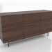 modello 3D Cassettiera 2 1600 mm (noce scuro) - anteprima