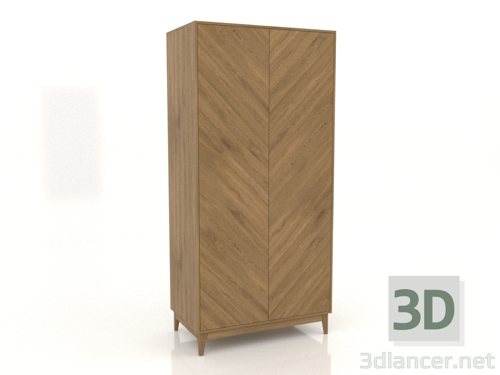 3d модель Шкаф LEMAR 2 двери 1050х600х2200 мм (натуральный дуб) – превью